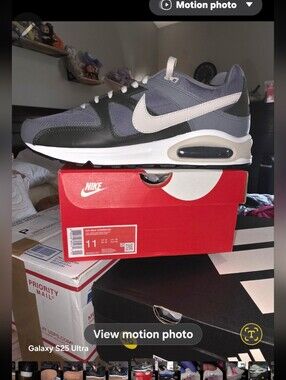 Nike Men’s Air Max Command Sneakers - Gray, Black, White. New In Box. Size 11